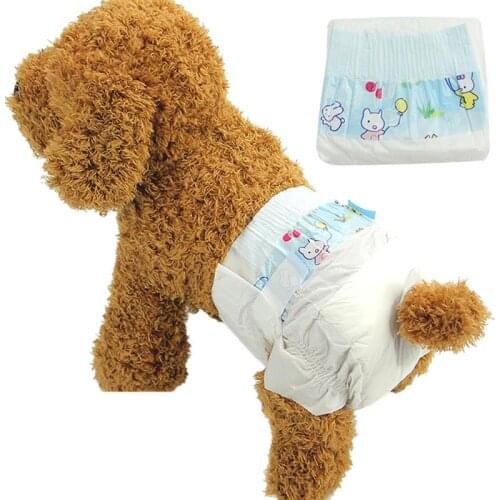 10Pcs Dog Diapers Disposable Breathable Dog Wraps Dog Belly Bands for Dogs Puppies