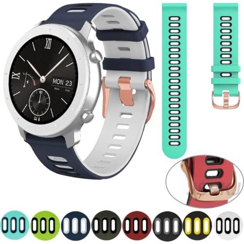 Colorful 20mm Watch Bands Strap For Huami Amazfit GTR 42mm/Bip/Bip S/Bip U/GTS/GTS 2 Sport Silicone Smart Watch Band Bracelet