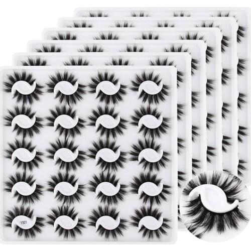 Mink Eyelashes Wholesale 20/40/100/200 pcs 3D Mink Lashes Pack Natural False Eyelashes Vendors Makeup Fake Eyelashes Bulk Items