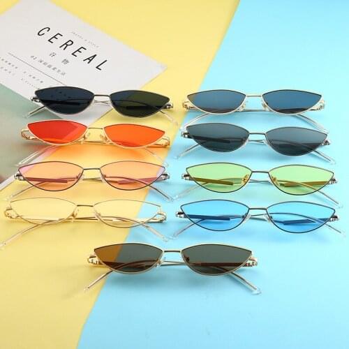 2021 New Retro Cat Eye Women Sunglasses Fashion Trendy Men Sun Mirror Classic Brand Design Eyewear Metal Frame Eyeglasses UV400