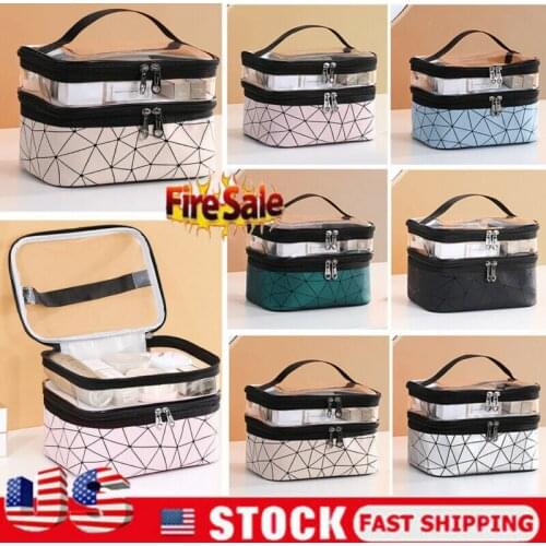 New Fashion Women Makeup Bag Cosmetic Case Storage Handle Travel Organizer Bags Artist Kit