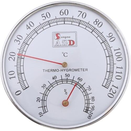 4X7B Sauna Thermometer metal Case Steam Sauna Room Thermometer Hygrometer Bath And Sauna Indoor Outdoor Used