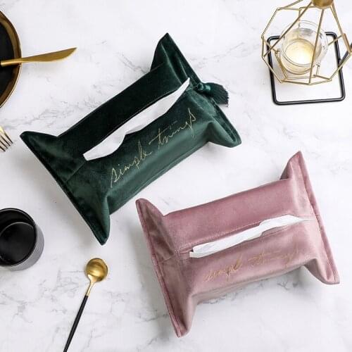 Embroidery Tissue Box Car Seat Back Hanging Storage Tissue Case Box Home Container Towel Napkin Papers Bag Holder Box Case