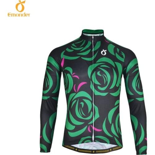 EMONDER 2020 long sleeve cycling jerseys MTB bicycle Autumn Custom Cycling Jerseys mountain bike Maillot Rock clothing
