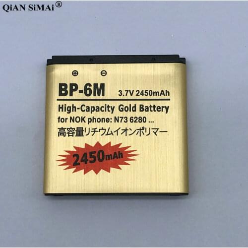 New BP-6M Gold Battery For Nokia N73 N77 N93 N93S 3250 6151 6233 6234 6280 6288 6290 9300I 9300 BP6M BP 6M