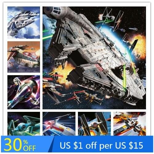 Star Wars Interstellar Spaceship Canvas Painting Poster Wall Art Print Picture Interior Decoration Painting Cuadros Decor