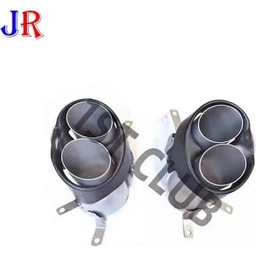 Super durable For Audi Q5 2018 Car Accessories 1 Pair Exhaust Tip Double inner Exhaust Pipe Stainless Steel Car Muffler Tip