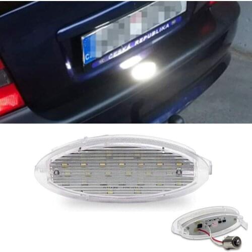 1Pc 24 LED License Number Plate Light Canbus Error Free For Opel Vauxhall Astra F Corsa B Vectra Auto Accessories