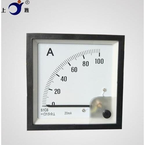 1Pcs Marine Instrument 51C6-A DC 100A 20mA input ammeter