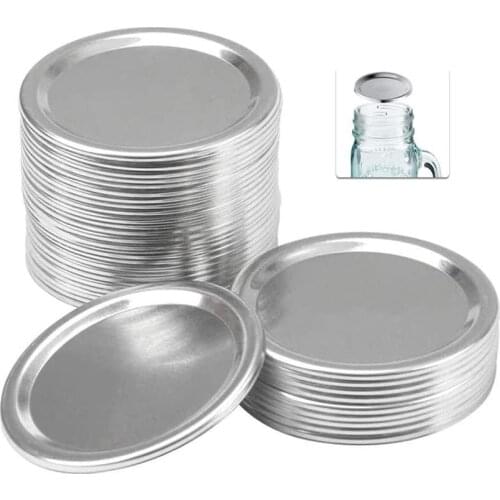 12PCS 70/86mm Mason Jar Lids with Discs Wide Mouth Canning Mug Glass Lid Stainless Steel Top Covers Rust Resistant Screw Rings