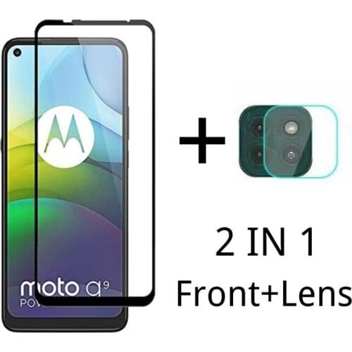 2 in 1 For Motorola Moto G9 Play G8 Play Power Camera Lens + Tempered Glass Shockproof Screen Protector For G8 Power Lite Guard