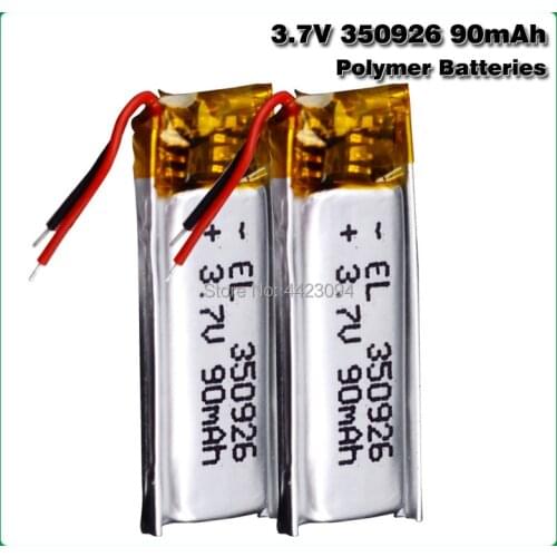 3.7V 90MAH LI-ION BATTERY 350926 Li-polymer Batteries FOR MP3 MP4 MP5 BLUETOOTH HEADSET GPS