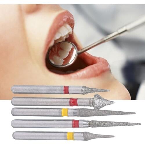 5 Pcs Dental High Speed Diamond Bur Orthodontic Interproximal Enamel Set Dentist Tool Lab Dental Material Emery Powder Drill Bit
