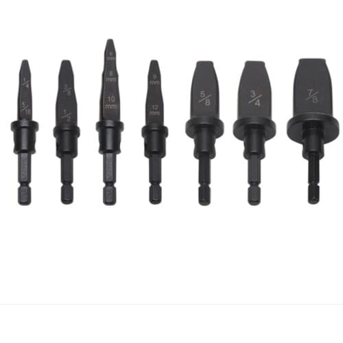 7pcs Pipe Expander Metric and Inch Pipe Expander Hexagonal Handle Air Conditioner Copper Pipe Reamer Electrician Repair Tools 1
