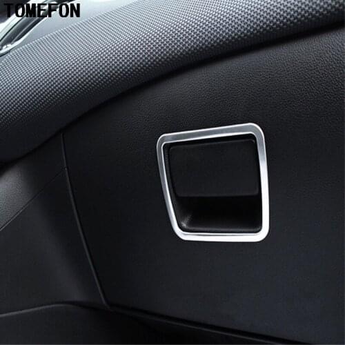 Car Styling For Chevrolet Cruze 2016 2017 Holden Astra Stainless Steel Copilot Seat Glove Compartment Cubby Hole Trim 1piece