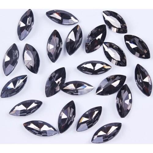 Shining Gray Rhinestone On Nails Art Decoration Stones And Crystals Strass Applique Pointback Non Hotfix Rhinestones Applique