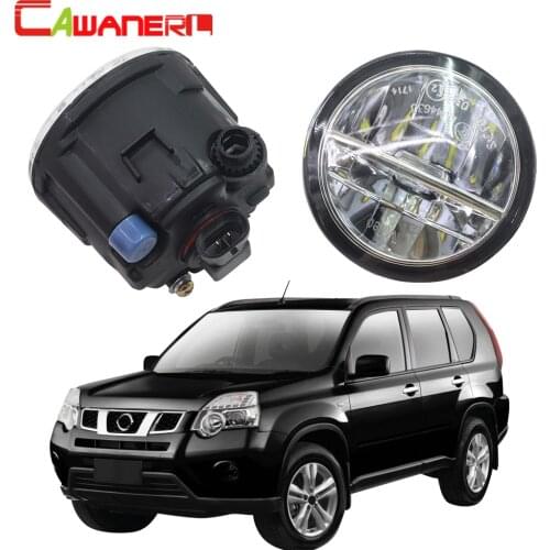 Cawanerl For Nissan X-Trail T31 Closed Off-Road Vehicle 2007-2013 Car LED Fog Light 4000LM 6000K DRL Daytime Running Lamp 12V