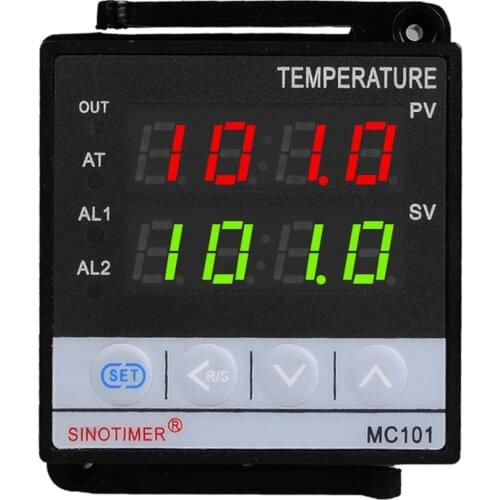 12V 24V 48V 85-256V PT100 K Thermocouple Digital PID Temperature Controller SSR Relay Output For Heat With Alarm