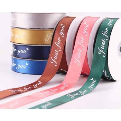 45m 2.5cm Christmas Colorful Satin Ribbon Packing Tape DIY Crafts Gift Packing Belt Bow For Sewing Accessories Xmas Tree Decor