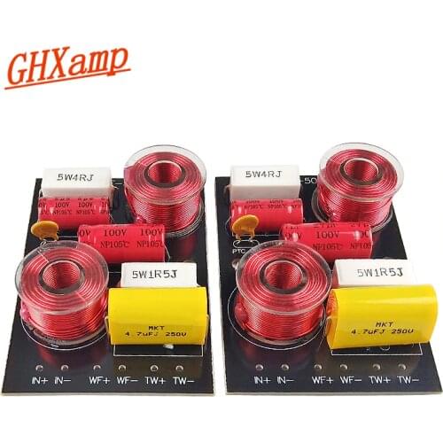 GHXAMP 30W-50W 2 Way Tweeter Bass Speaker Crossover Auido 3.0KHz Two way divider for 5-8 inch Speaker Use 2PCS