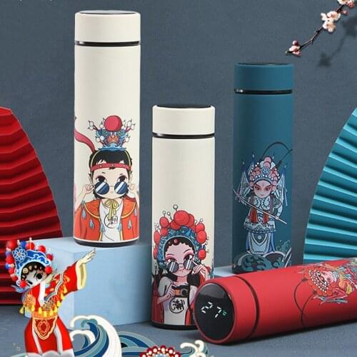 Chinese Style Intelligent Stainless Steel Thermos Temperature Display Water Bottle Vacuum Flasks Thermoses Coffee Cup Gifts