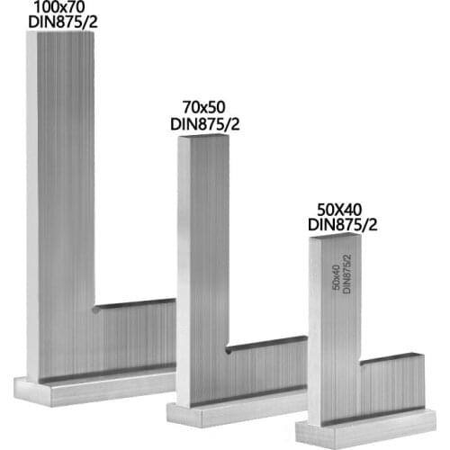Quality Machinist Square 90º Right Angle Engineer Set with Wide Seat Precision Ground Steel Hardened Angle Ruler Measuring tools