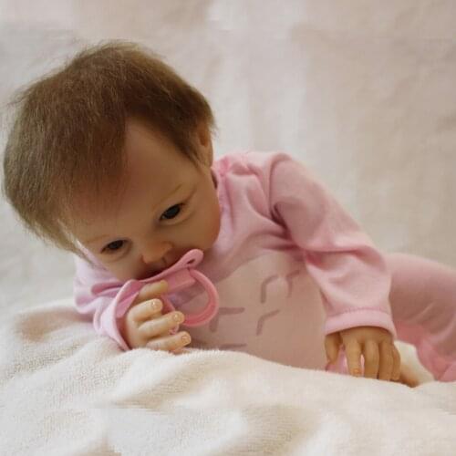 45cm Baby Reborn Dolls Soft Silicon Vinyl Reborn Doll Toys Cute bonecas lifelike for Children Birthday Gift