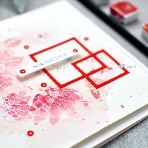 Mmao Crafts Metal Steel Cutting Dies Square gear frame Stencil For DIY Scrapbooking Paper/photo Cards Embossing Dies