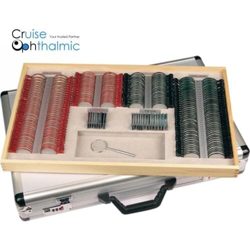 Optometric Premium Trial Lens Set MT260 A1 260 pcs Rim Full Aperture 36mm Colored Metal Rim FDA Trial Lens Set MT260-A4B