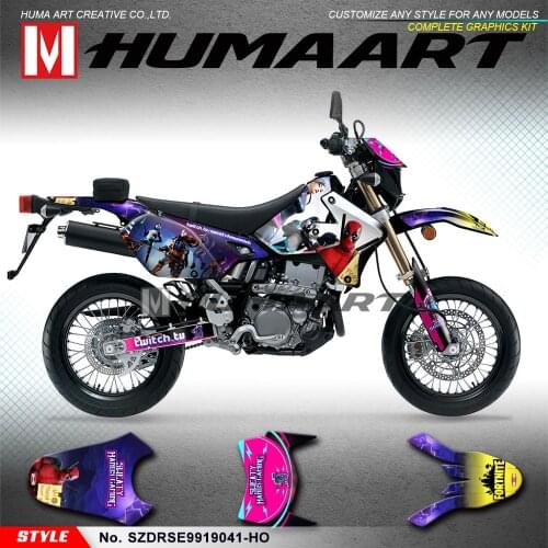 HUMAART MX Stickers Custom Vinyl Decals Motorcycle Graphics Set for DRZ400SM DRZ 400 Enduro KLX 400 R