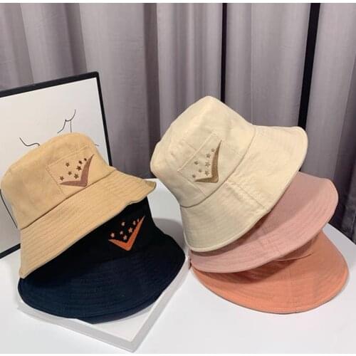New Fashion Women Bucket Hats Cotton Gypsophila Design Summer Cap For Women Outdoor Street Sunscreen Hat Female Panama Cap