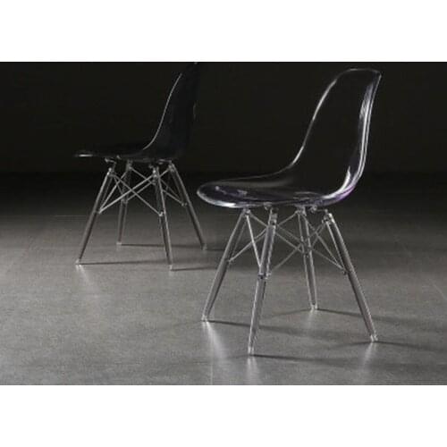 Dining chair transparent chair acrylic crystal chair Nordic simple back leisure dining chair dressing chair manicure chair resta