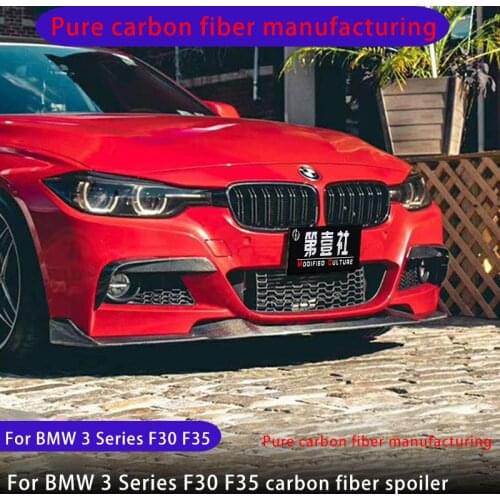 Suitable for BMW 3 Series front lip, To BMW The 3 2012-2019 F30 F35 carbon fiber front lip front bumper body kit modification