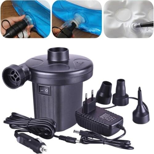 Portable Auto DC Electric Air Pump Quick-Fill Home Car Airpump For Inflatables Mattress/Raft/Bed/Boat/Pool Swimming Ring AA