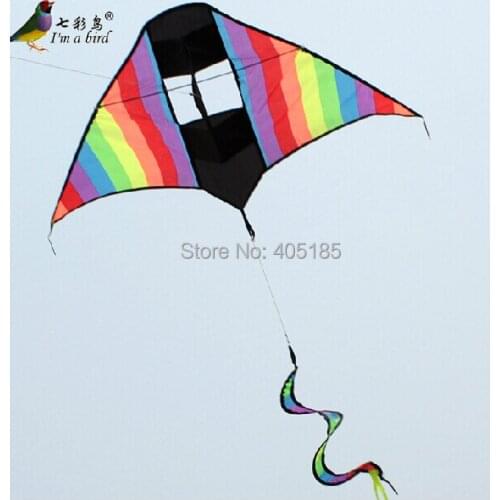 Outdoor Fun Sports Spiral Tail 3D Triangle Kite With Handle And Line Good Flying