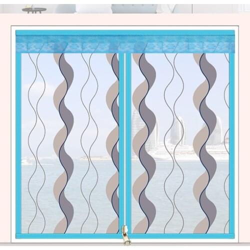 Summer Anti Mosquito Fly Insect Bug Net Curtains Magnetic Door Mesh Screen Heavy Fabric Screen Full Frame Adhesive Wire Strip
