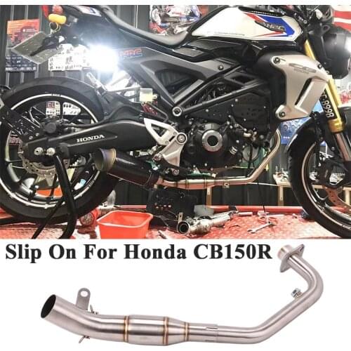 Slip On For Hond CB150R Motorcycle Exhaust Muffler Escape Modified Stainless Steel Front Middle Link Pipe With Catalyst