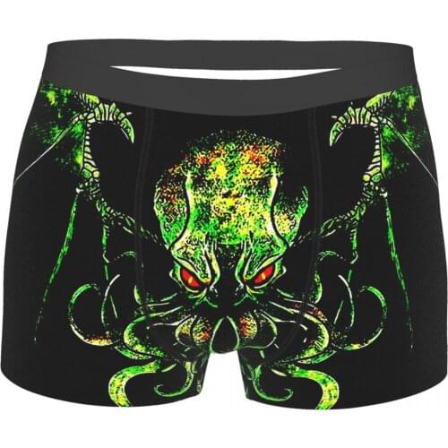 Cthulhu Mythos Horror Great Old Ones Legendary Green Lovecraft Fantasy Underpants Cotton Panties Man Underwear Print