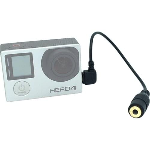 3.5mm Microphone Mini USB External Mic Audio Adapte Transfer Cable Wire For GoPro Hero4 Hero3+ Go Pro Action Camera Accessories