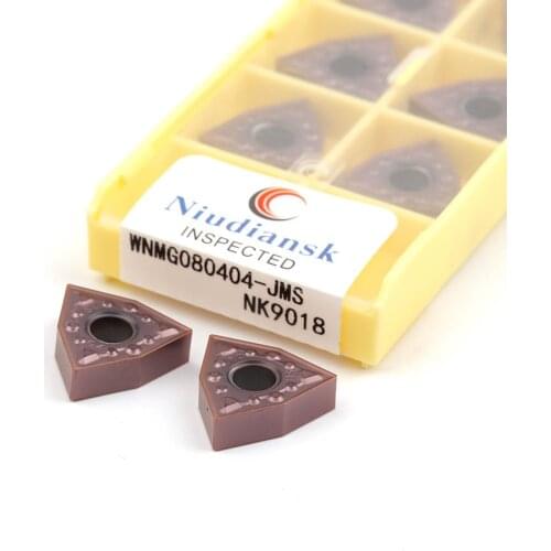WNMG080404 WNMG080408-JMS NK9018 CNC Lathe Turning Tools Carbide Inserts Not Easy To Stick To The Knife Cut Smooth Chip Breaking