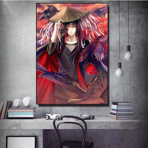 Japanese classic anime canvas painting Uchiha Sasuke posters and prints print mural pictures boy room home wall decor Cuadros