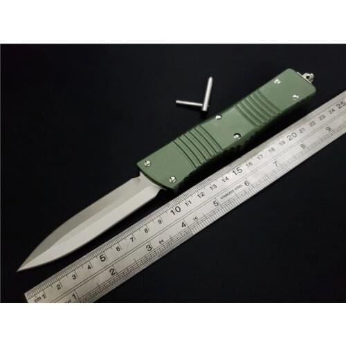 Green Handle Dinosaur Hellhound D2 Blade Outdoor Camping Survival Hunting Knife High Quality EDC Tool Pocket Utility Knife