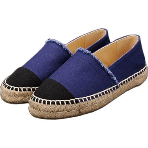 New Fashion 2020 Spring Autumn High Quality Womens Espadrilles Shallow Canvas Shoes Girls Loafers Flats Casual Shoes Size 34-42
