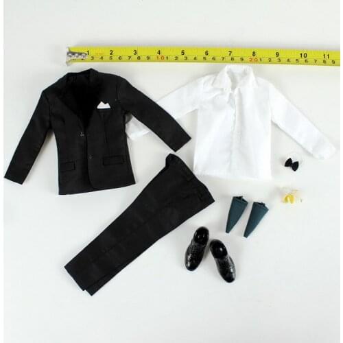 1/6 Rowan Atkinson MH14 Men Special Service Suit Male Bean Bean Agent Clothes Set for 12" Action Figure Male Body