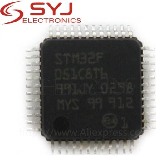 1pcs/lot STM32F051C8T6 STM32F051C8 STM32F051 32F051 QFP-48 In Stock