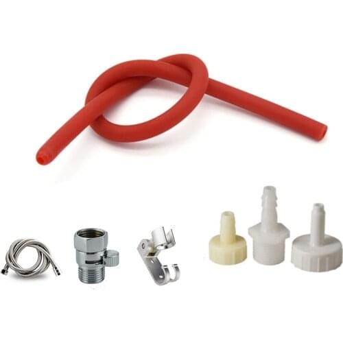 1 Silicone Bidet Shower Head Set Hand Held Bathroom Bidet Sprayer Silver Water Jet Toilet Faucet Spray For Bathroom Accessories