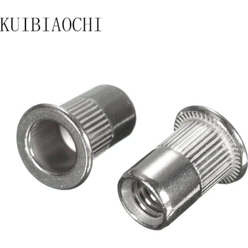 10pcs Rivet Nut 304 Stainless Steel M3 M4 M5 M6 M8 Flat Head Threaded Rivet Insert Nutsert Cap Rivet Nut