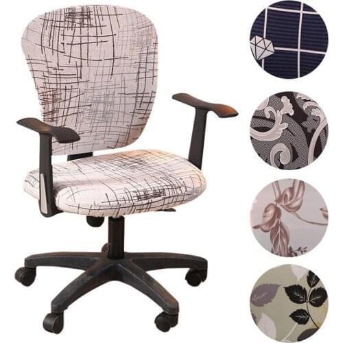 2pcs/set Spandex Fabric Universal Elastic Split Chair Back Cover+Seat Cover Anti-dirty Office Computer Chair Cover Stretch Case