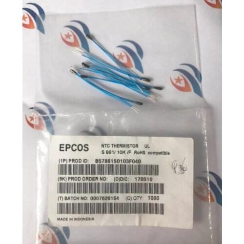 2pcs/LOT NEW ORIGINAL B57861S0103F040 EPCOS THERMISTOR NTC 10KOHM 3988K BEAD