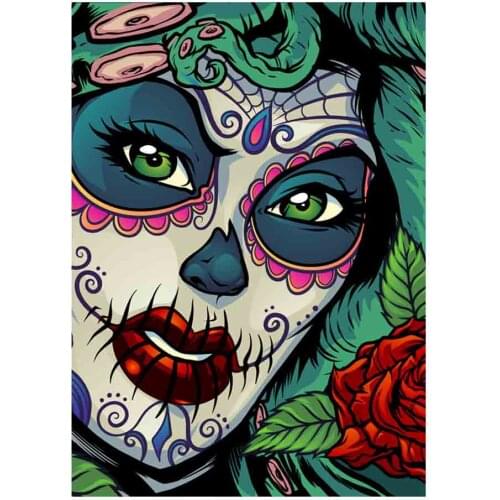 5D DIY Diamond Painting Skull Girls Mosaic Cross Stitch Full Square Drill 3D Diamond Painting kit Sticker Home Decoration Gifts